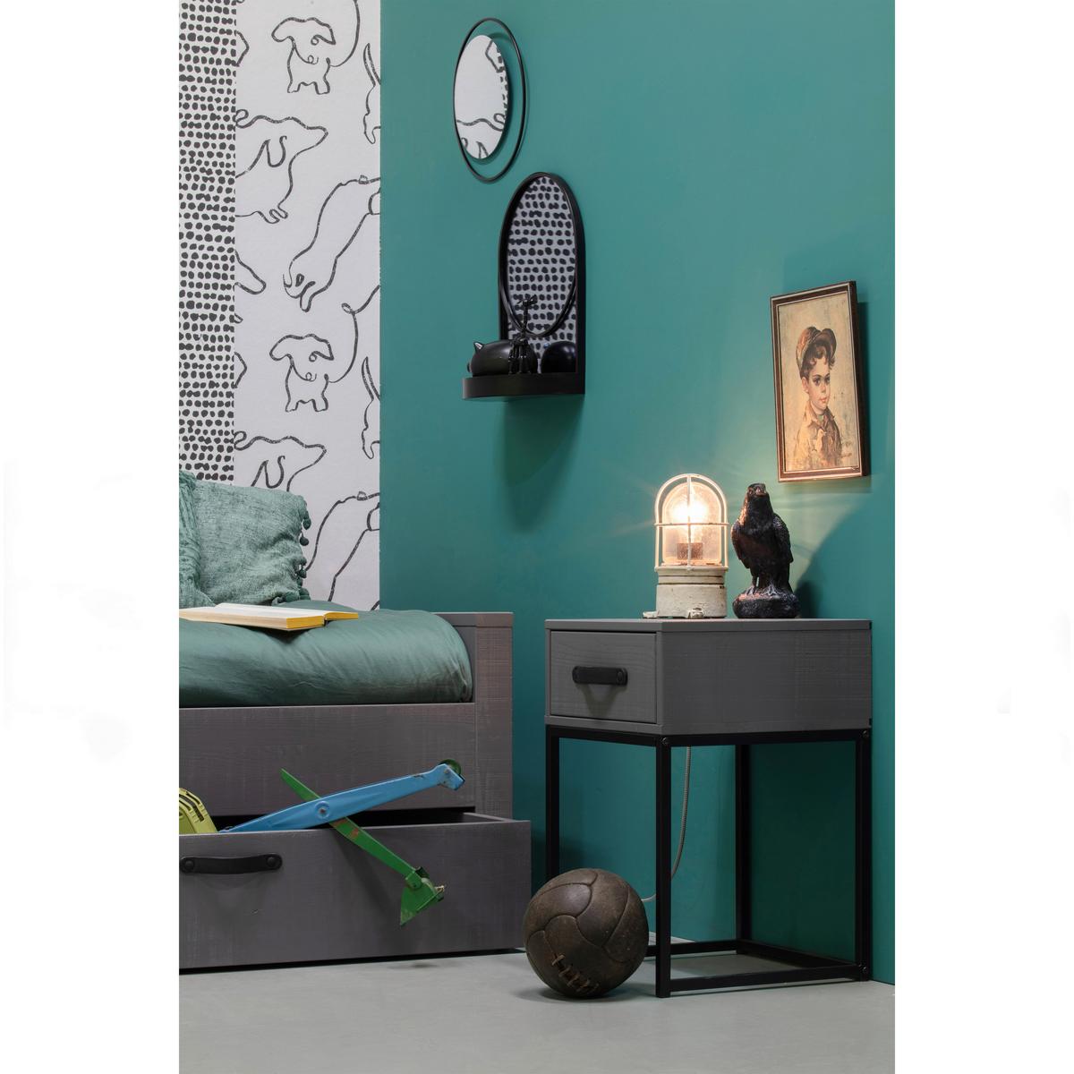 BETT Morris Grau 90x200cm - Grau, Design, Holz (90/200cm) - Livetastic