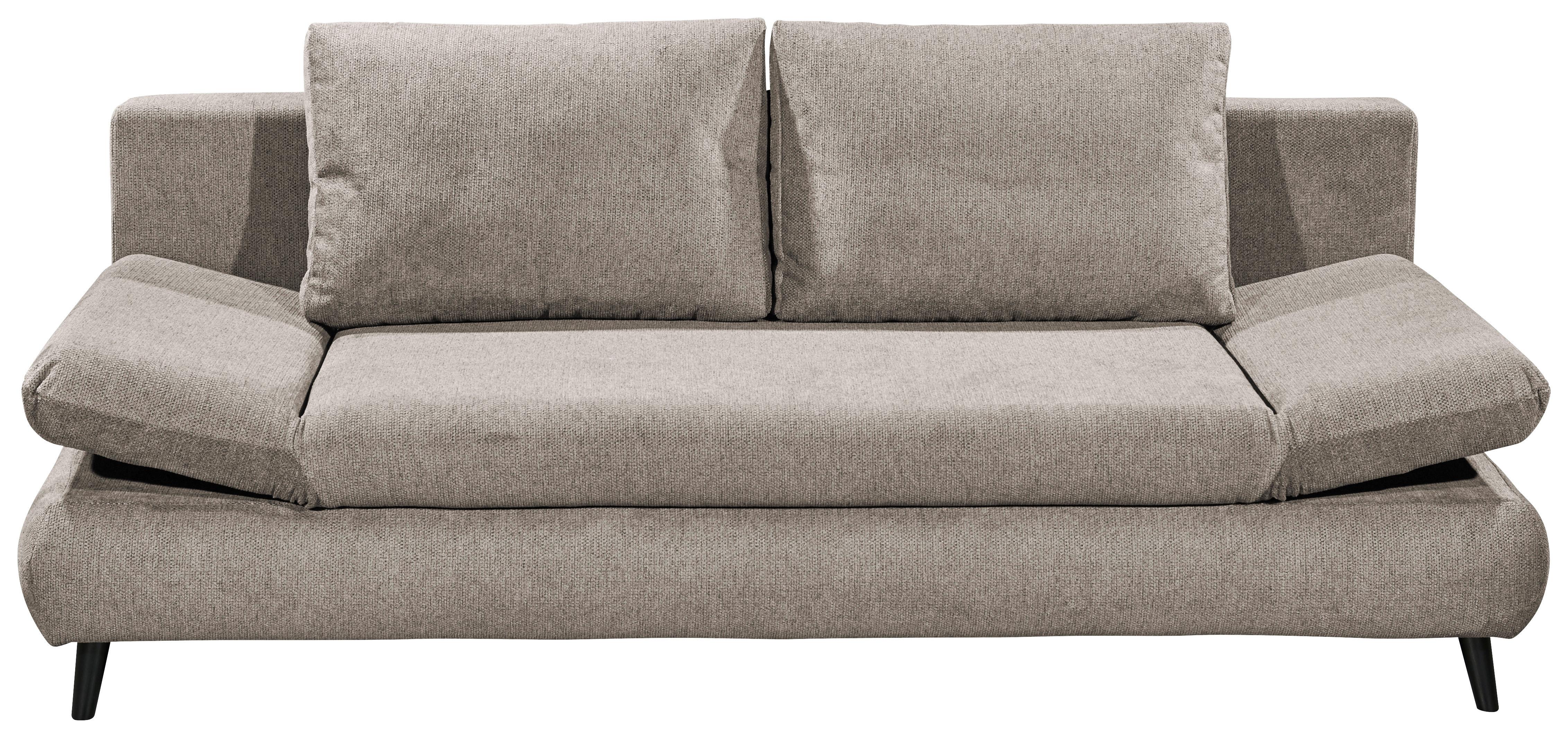 Schlafsofa Sunny 3DL Taupe B: 212 cm - Taupe/Schwarz, KONVENTIONELL, Holzwerkstoff/Textil (212/88/101cm) - MID.YOU