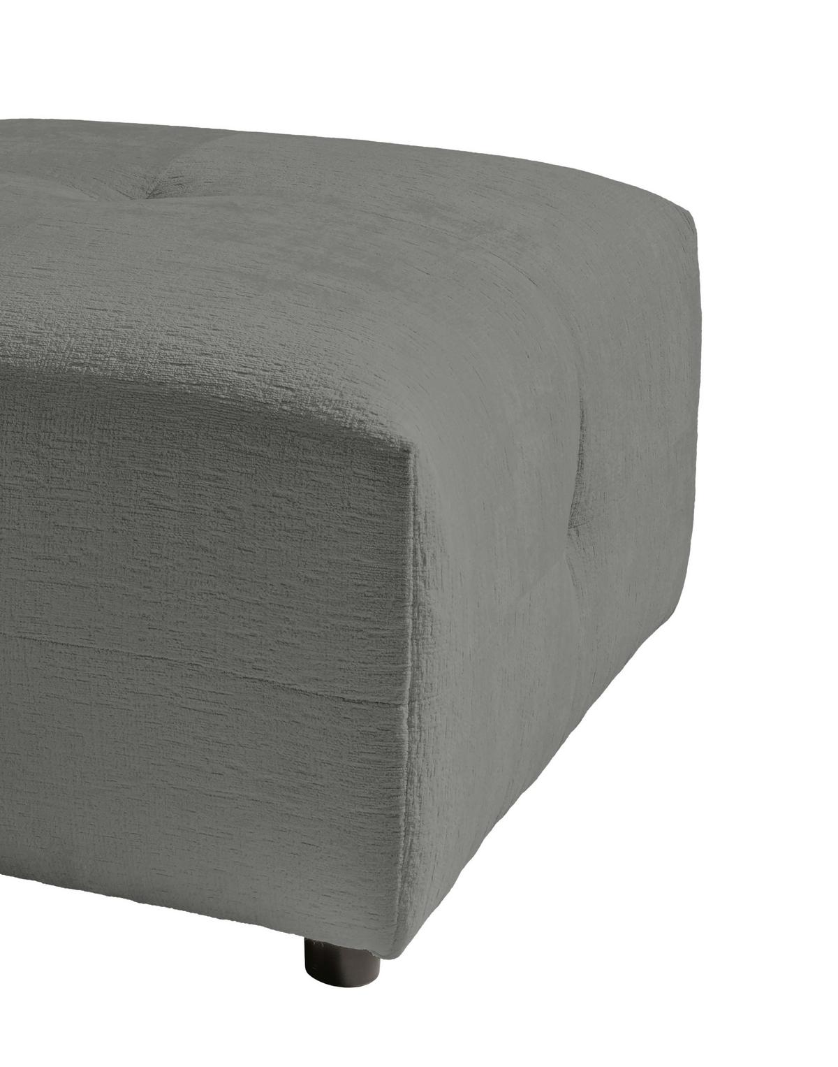 Hocker Velice, Graubraun B: 72 Cm - Graubraun/Schwarz, Design, Textil (72/44/72cm) - Livetastic