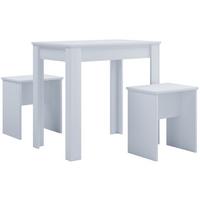 Tischgruppe Esal L - Weiß, Basics, Holzwerkstoff (80/50/75cm) - MID.YOU