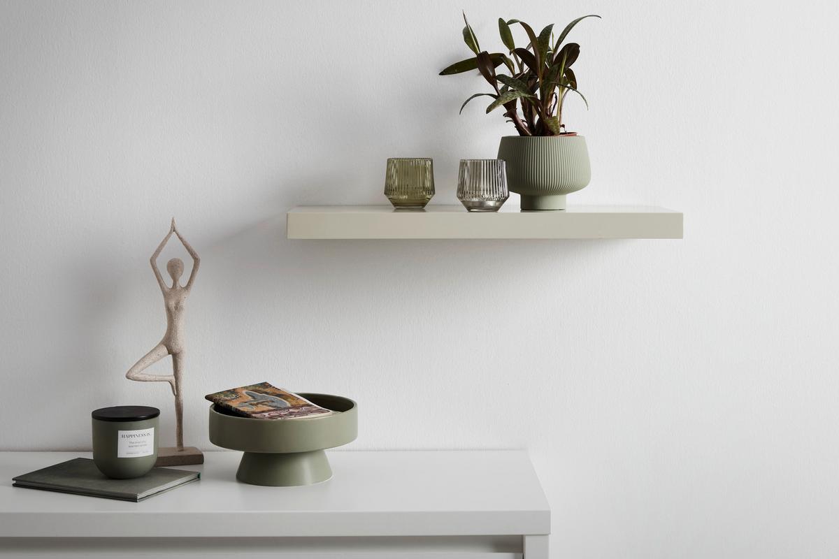 NÁSTĚNNÁ POLICE ANJA -SB- - béžová, Moderní, kompozitní dřevo (60/3,8/23,5cm) - Mömax