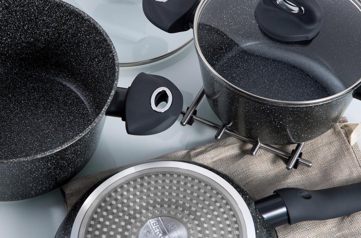 Bratpfanne Orion D: 24 cm Aluminium Antihaftbeschichtet - Dunkelgrau, Basics, Kunststoff/Metall