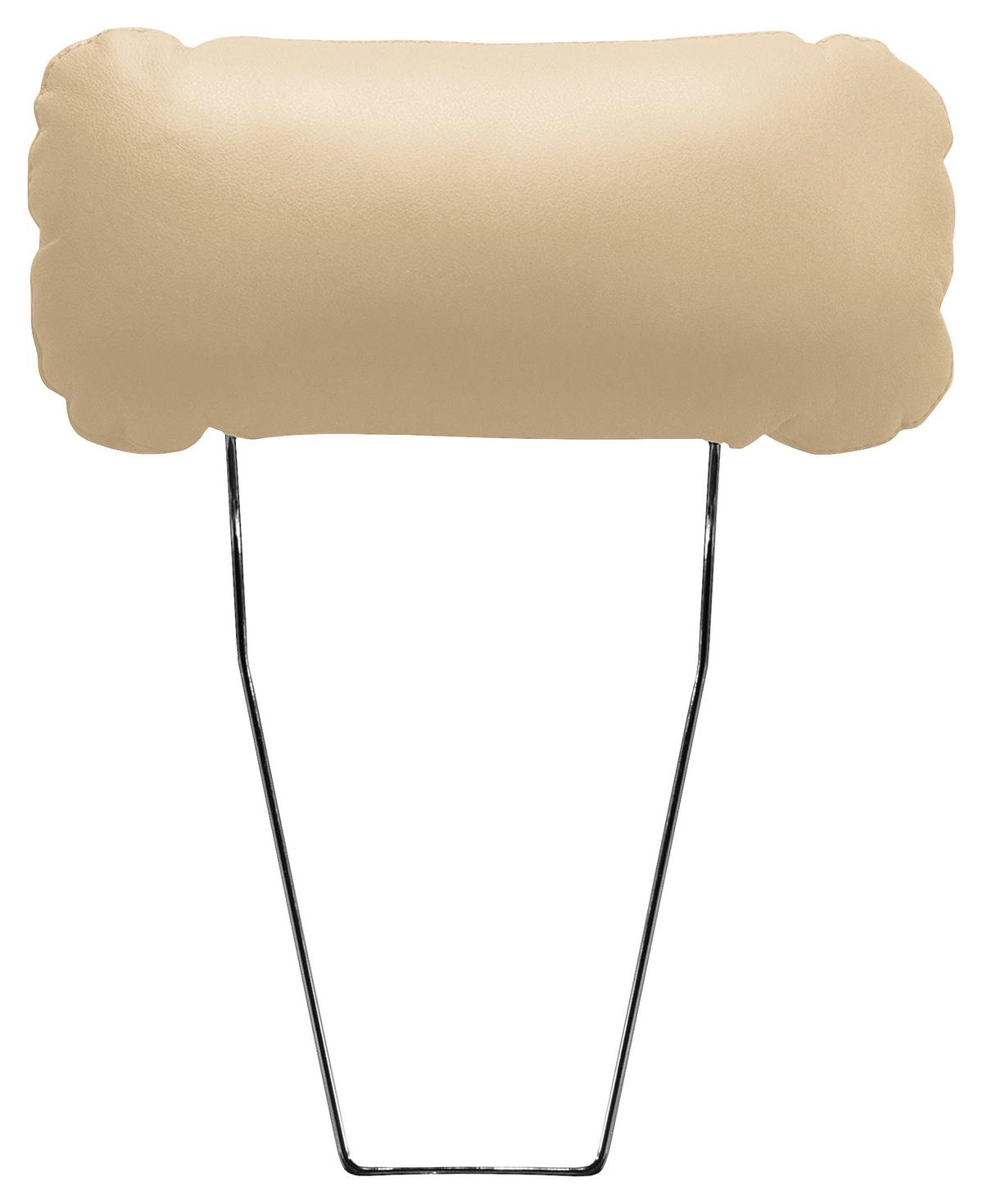 Kopfstütze Nordic, Beige B: 43 cm - Beige, Design, Leder/Textil (43/18/15cm) - Livetastic