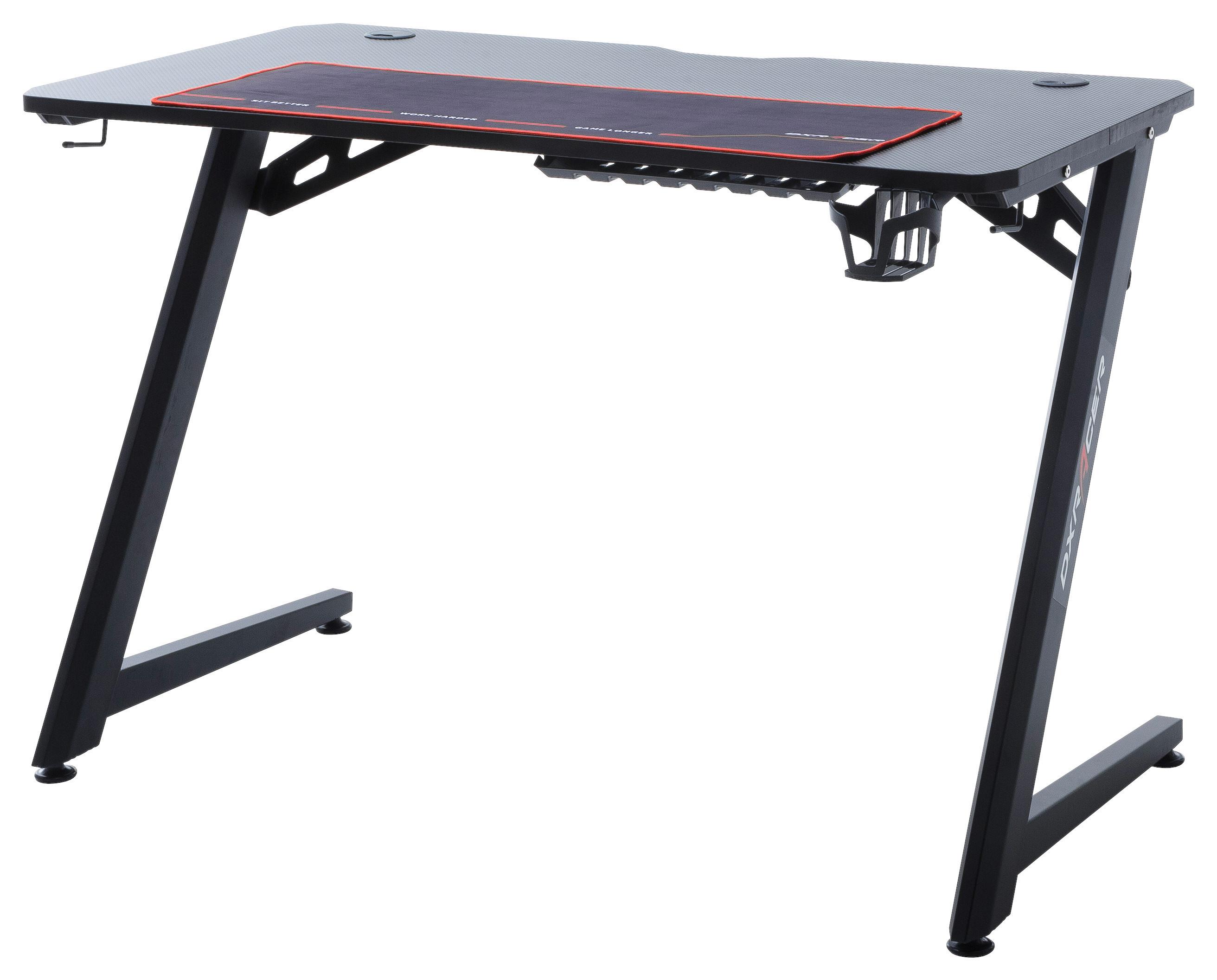 Herní stůl DX RACER - černá, Design, kov/kompozitní dřevo (111/75/60cm) - Dxracer