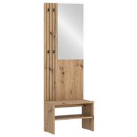 PREDSIEŇOVÝ NÁBYTOK CHARLIE - dub artisan, Konventionell, kompozitné drevo (60/180/37cm)