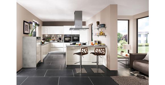 Einbauküche Luxor - Weiß/Grau, MODERN, Holzwerkstoff - Vertico