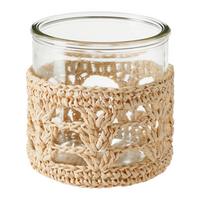 Stojan na svíčky Janne, V: 8,5cm - přírodní barvy, Basics, papír/sklo (8/8.5cm) - Modern Living