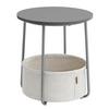 PRÍRUČNÝ STOLÍK ECO - sivá/biela, Design, kov/drevo (45/45/51cm) - Boxxx