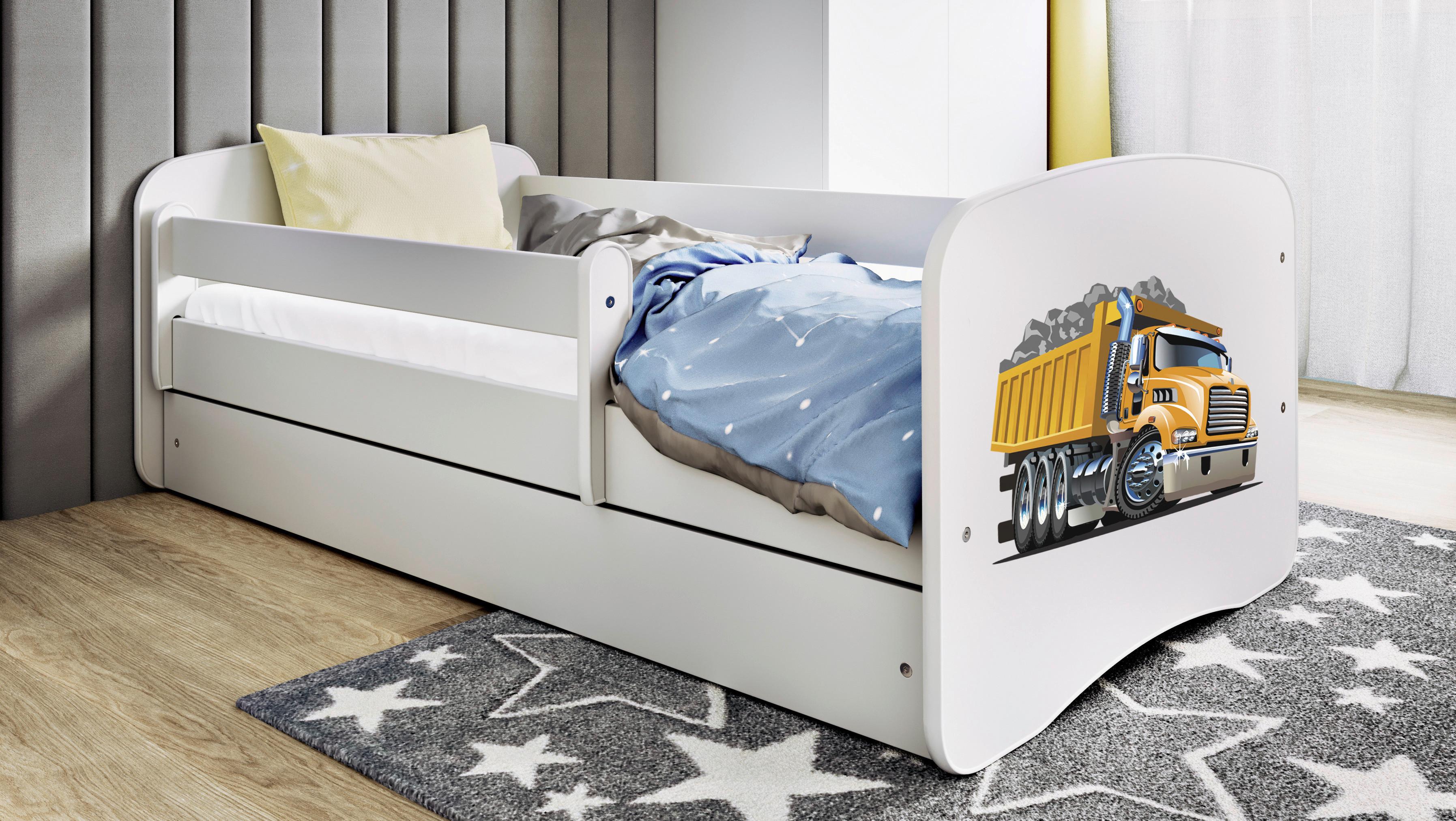 Kinder-/Juniorbett Babydreams inkl. Matratze 80x160 - Birkefarben/Weiß, MODERN, Holz/Holzwerkstoff (80/160cm) - MID.YOU