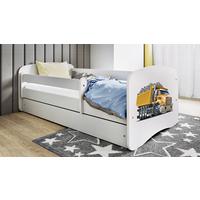 Kinder-/Juniorbett Babydreams inkl. Matratze 80x160 - Birkefarben/Weiß, MODERN, Holz/Holzwerkstoff (80/160cm) - MID.YOU