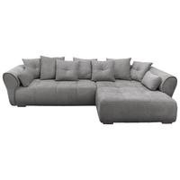 Ecksofa Riska Grau S: 330x197 Cm - Schwarz/Grau, KONVENTIONELL, Textil (330/197cm) - MID.YOU