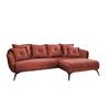 Ecksofa Baggio Mit Kissen Textil Koralle - Koralle/Schwarz, MODERN, Holz/Textil (277/162cm) - Livetastic
