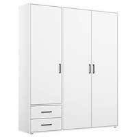 Drehtürenschrank mit Schubladen 140cm Weiß - Weiß, MODERN, Holzwerkstoff (140/194/53cm) - Rauch Möbel