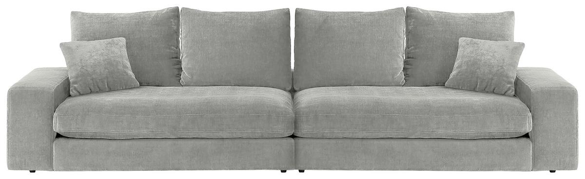 Bigsofa Be Relaxed - Silberfarben/Schwarz, MODERN, Textil (273/67/125cm) - MID.YOU