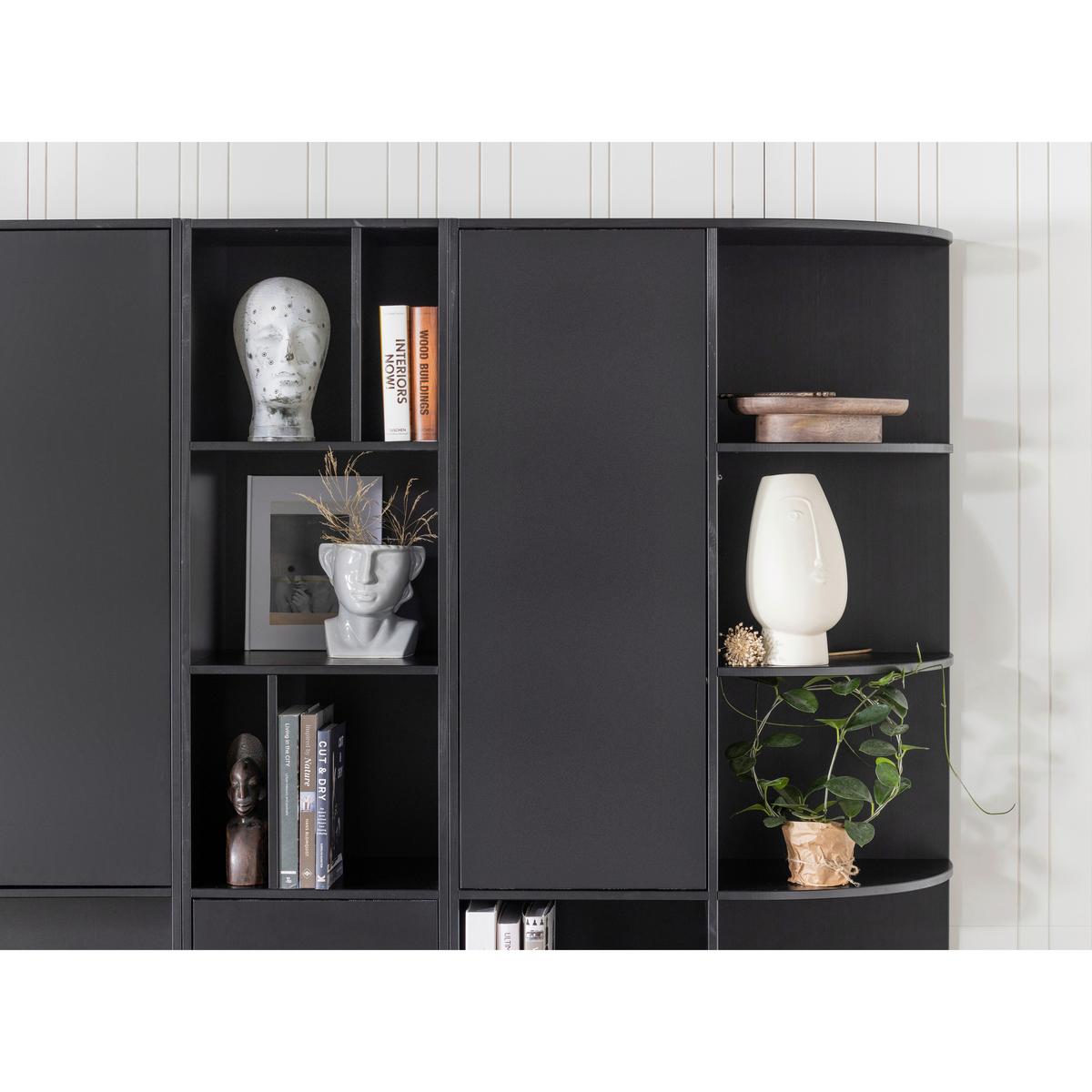 Mehrzweckschrank Finca Schwarz B: 78 Cm - Schwarz, Design, Holz (78/210/40cm) - Livetastic