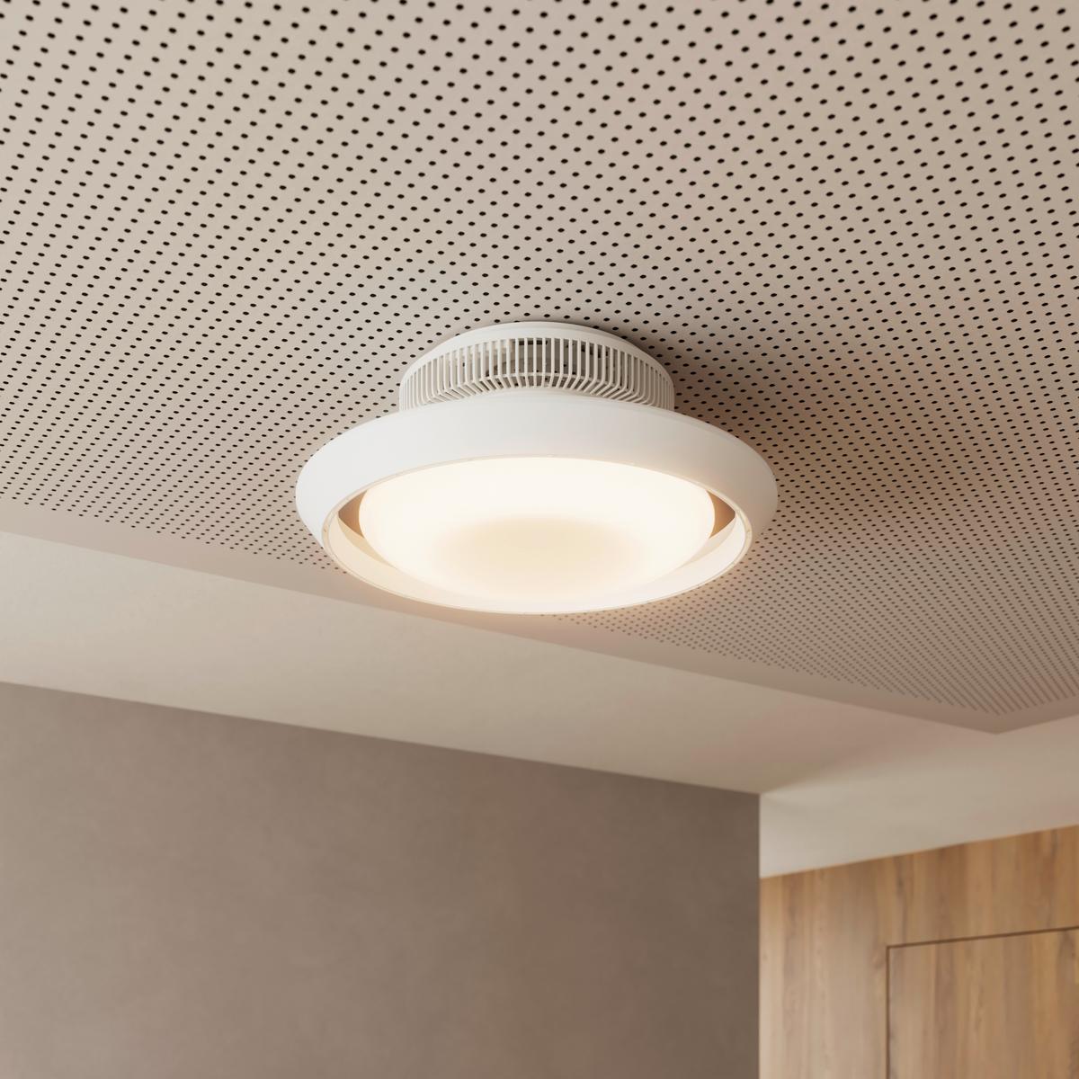 DECKENVENTILATOR CAROLIN - Chromfarben/Weiß, Basics, Kunststoff (42/18cm) - Luca Bessoni