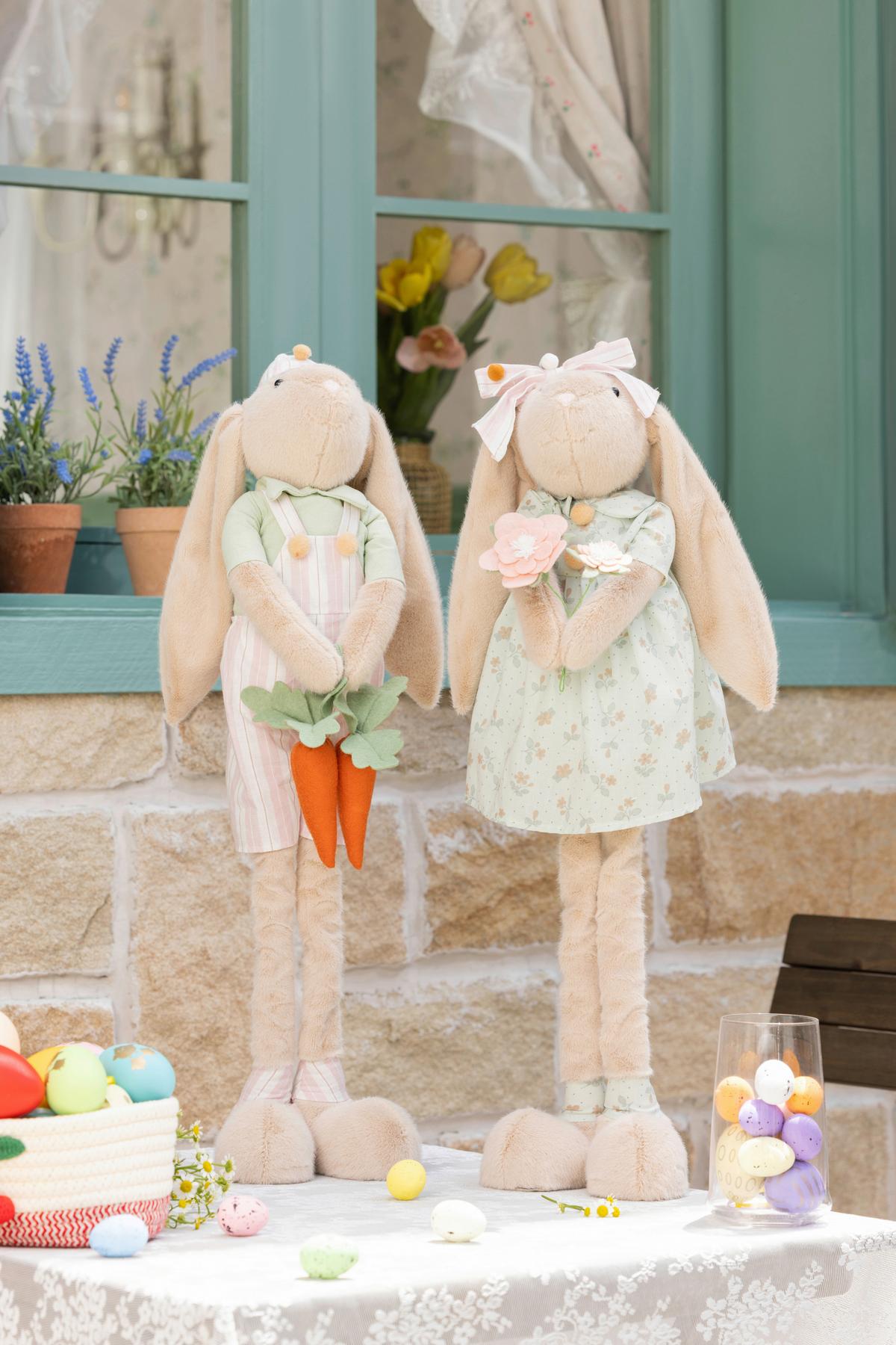 Dekohase Felix - Beige/Orange, KONVENTIONELL, Kunststoff/Textil (15/12/63cm) - Luca Bessoni