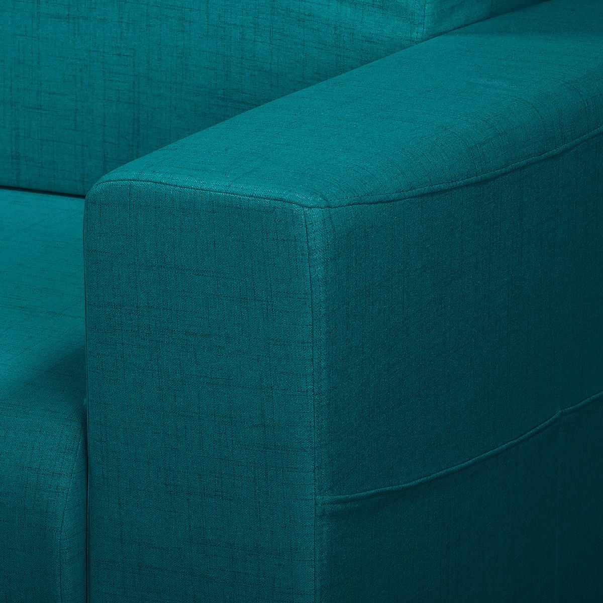 Ecksofa Bella Petrol S: 257x174 cm - Wengefarben/Petrol, Design, Textil (257/174cm) - Livetastic