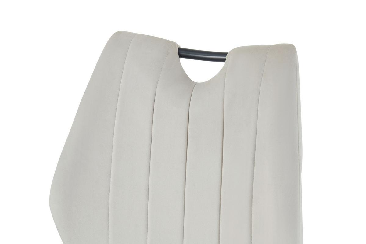 Stuhl-Set Christin Creme B: 52 cm - Creme/Schwarz, MODERN, Textil/Metall (52/75/58cm) - MID.YOU