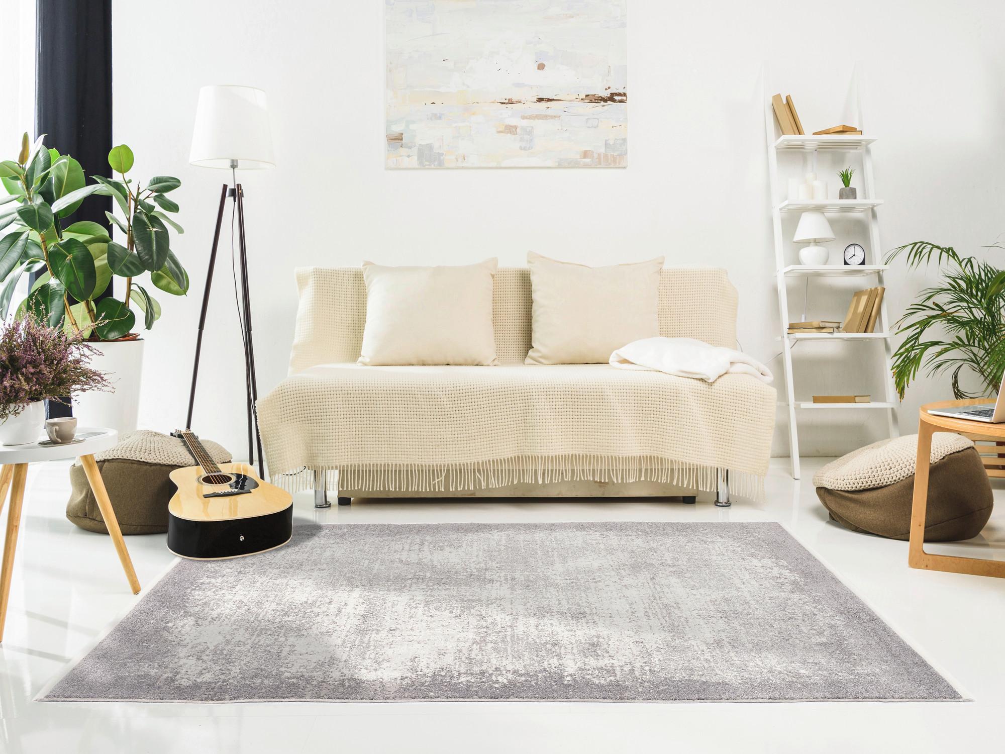 Webteppich Grau Etienne 120x170 cm - Grau, Design, Textil (120/170cm) - Novel
