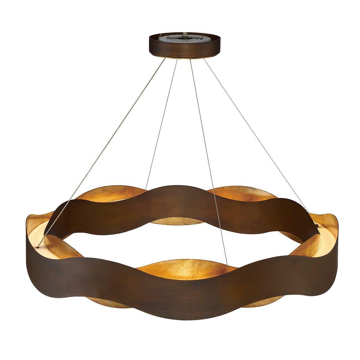 Csillár Qn-Vaughan-P-M-Brz-Gd - többszínű, Design, fém (61/40cm) - Elstead Lighting