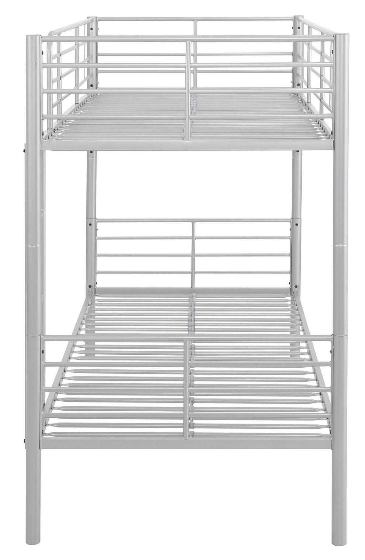 Etagenbett Rosie Silberfarben 90x200cm - Silberfarben, Design, Metall (90/200cm) - MID.YOU