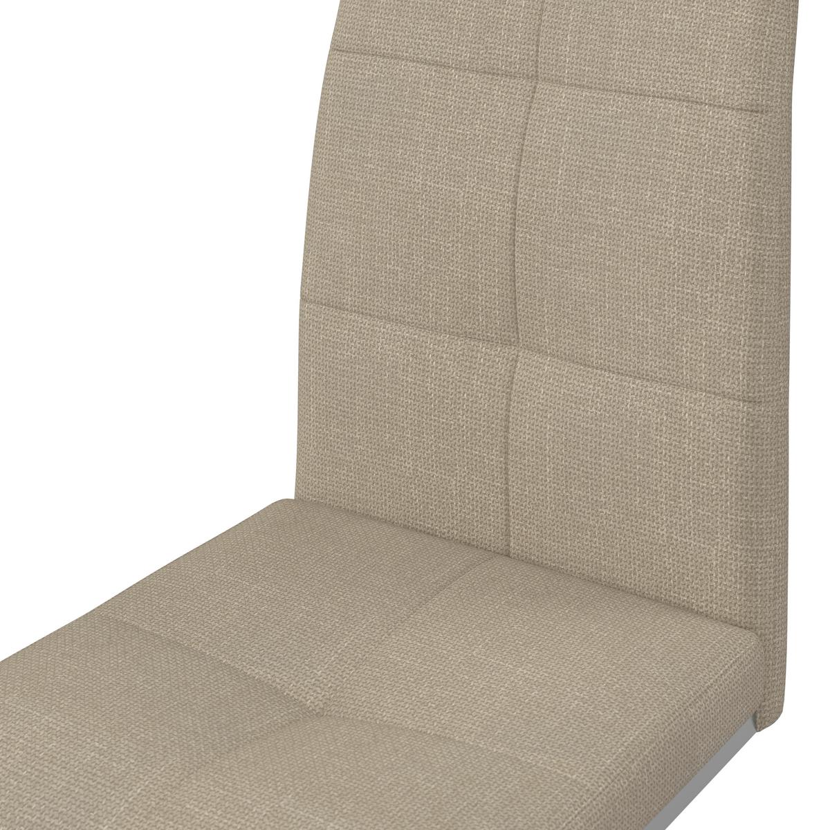 HOUPACÍ ŽIDLE LUCIE - krémová/barvy niklu, Moderní, kov/textil (43/99/60cm) - Bessagi Home