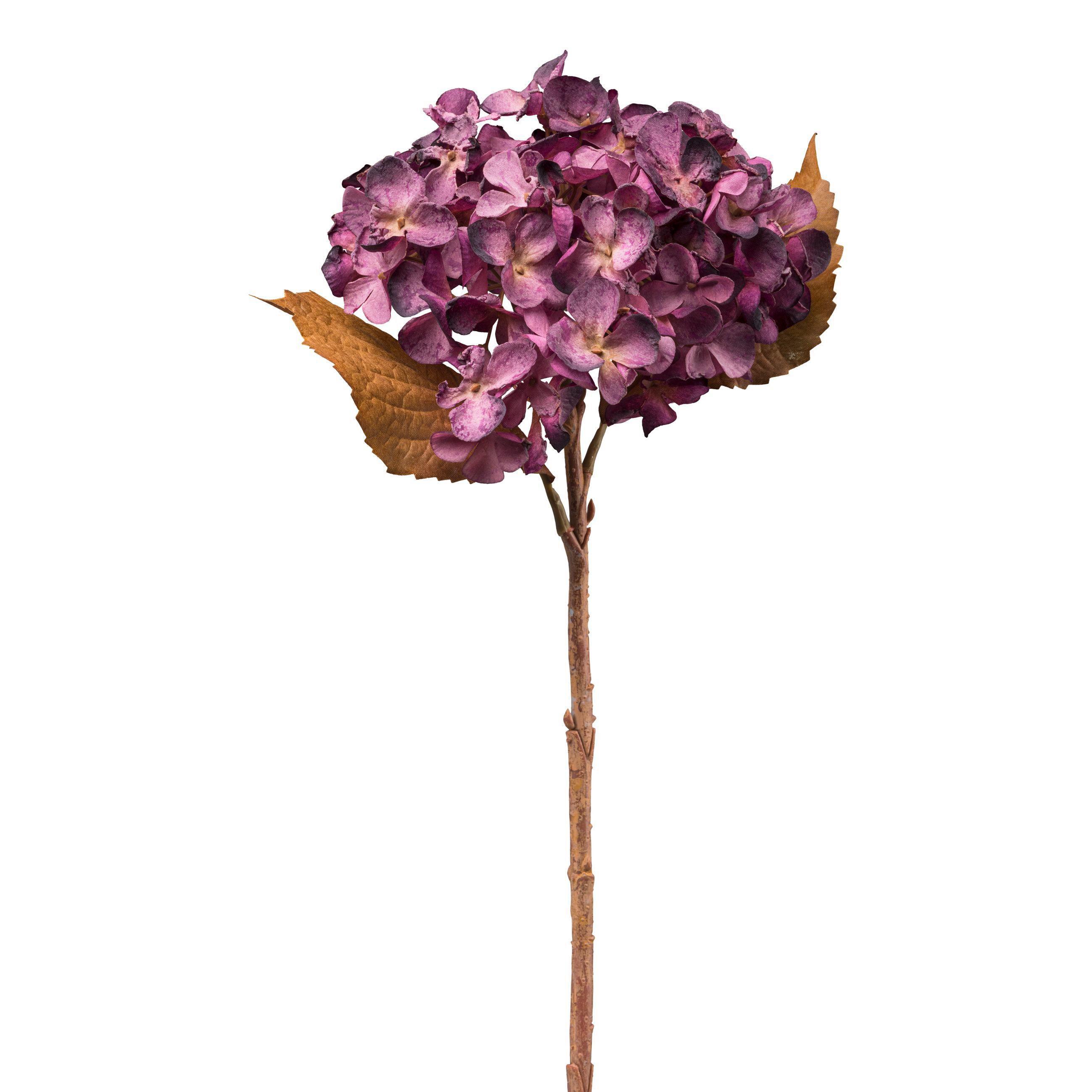 Umelá rastlina HORTENSIE I - lila/prírodná farba, Basics, plast (46cm) - Mömax