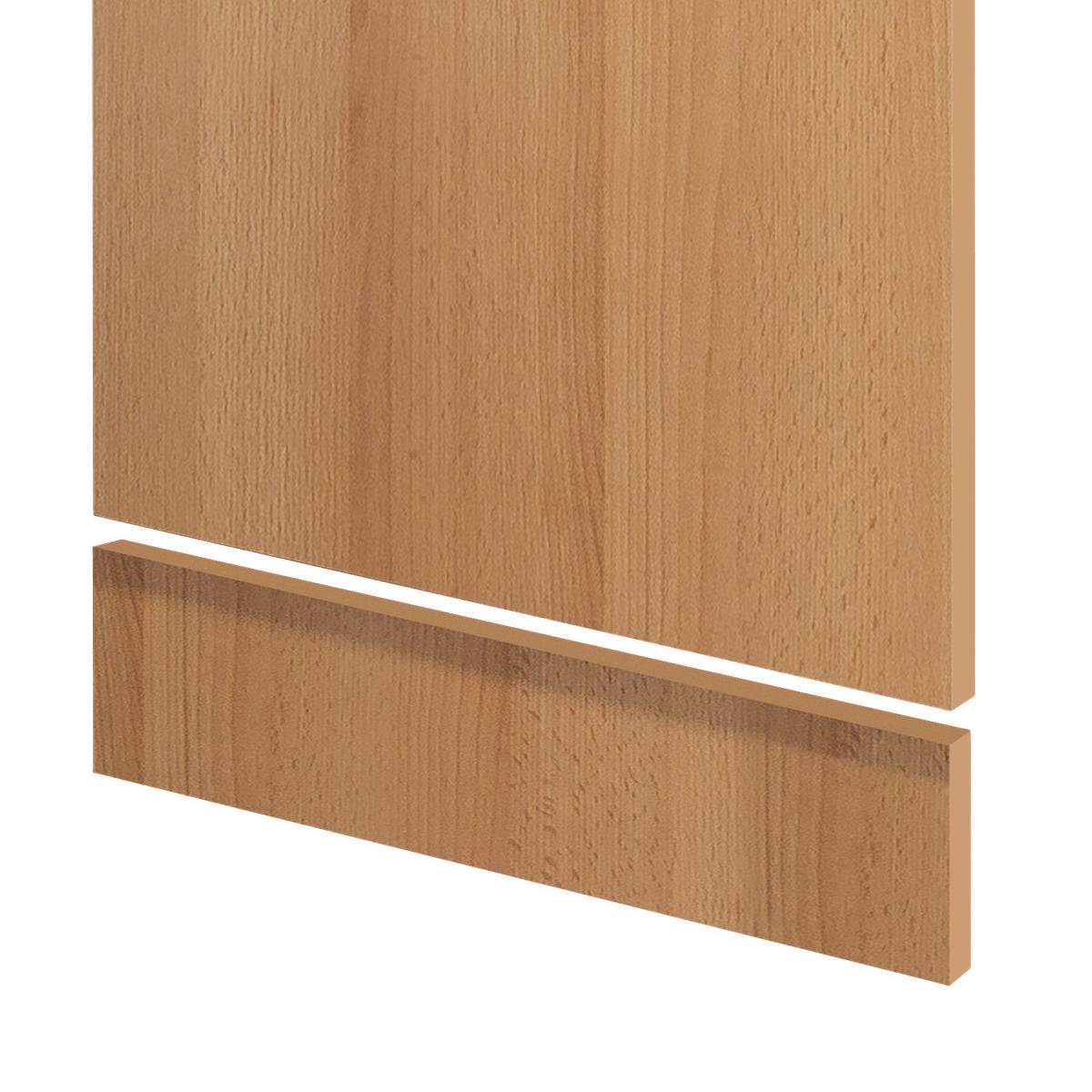 Geschirrspülerfront Nano 100cm Buche Dekor Mit Arbeitsplatte - Beige/Buchefarben, MODERN, Holzwerkstoff (110/85/60cm) - FlexWell