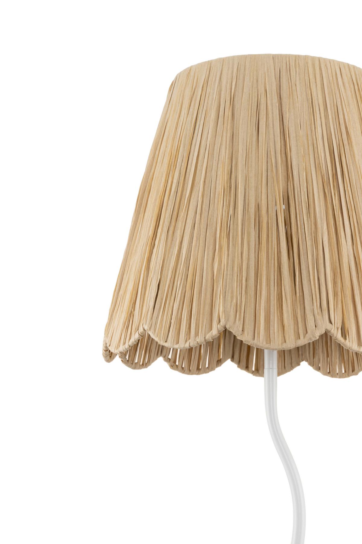 Stehleuchte, E27 Flock - Naturfarben/Weiß, KONVENTIONELL, Papier/Metall (40/155cm)