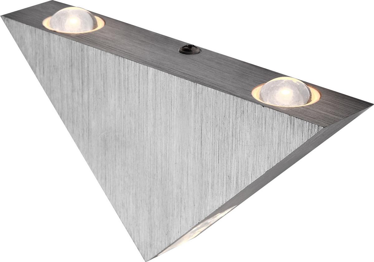 LED-Wandleuchte Gordon 3-Flammig Dreieckige Form - Design, Kunststoff/Metall (16,5/3/9cm) - Globo