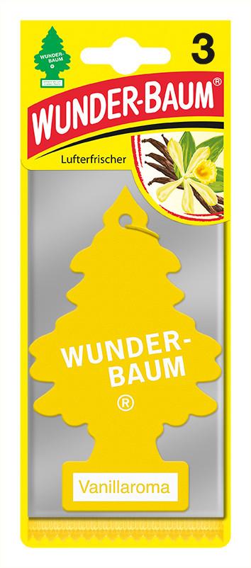 Autóillatosító Wunderbaum Vanília - sárga, karton (7.5/1/19cm)