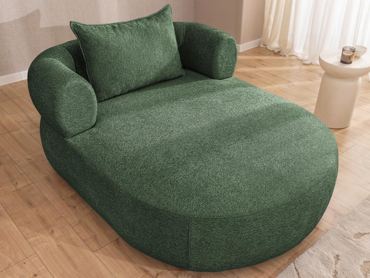 XXL-Sessel Ferro Grün B: 122 cm - Schwarz/Grün, Design, Textil (122/76/156cm) - Livetastic