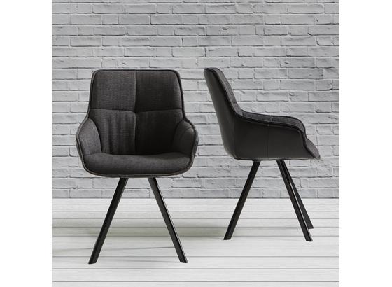 Židle Wanda - černá/tmavě šedá, Moderní, kov/dřevo (57/88/60cm) - Mömax modern living Židle Wanda - černá/tmavě šedá, Moderní, kov/dřevo (57/88/60cm) - Mömax modern living