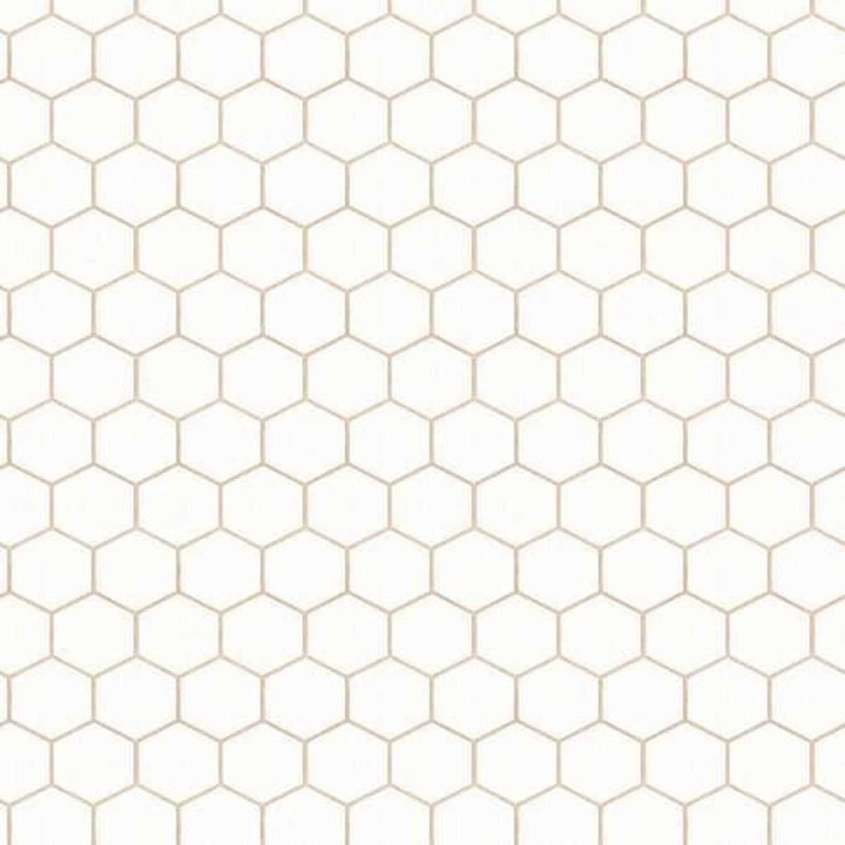 Vliestapete 5673543 - Goldfarben/Weiß, Basics, Papier/Kunststoff (52/1000cm)