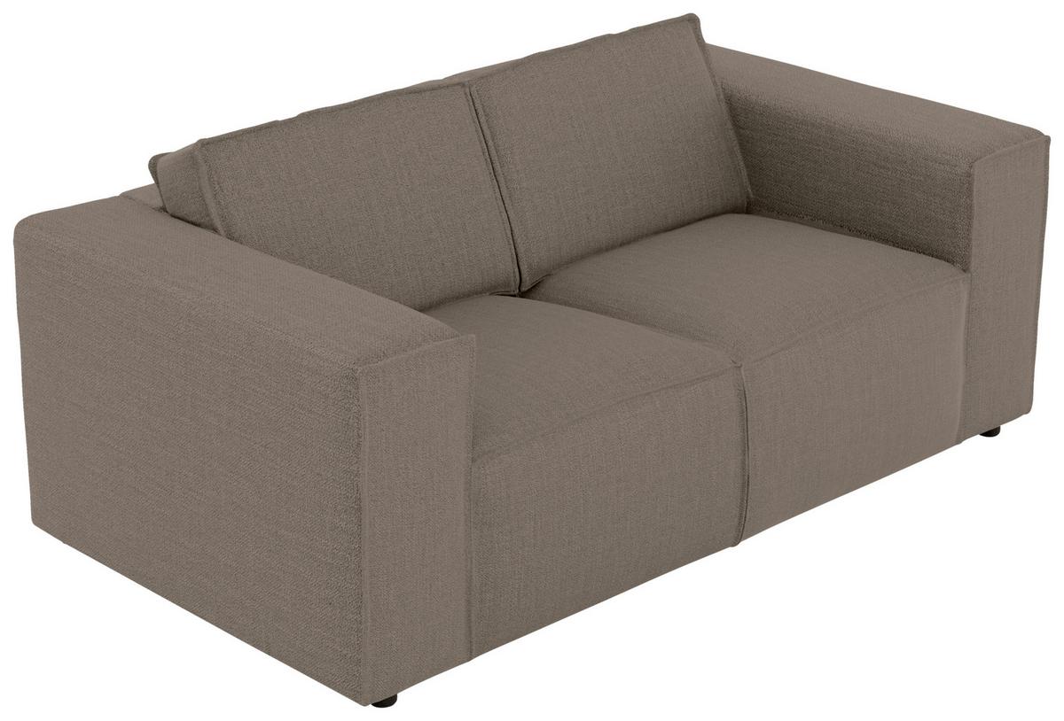 2-sitzer-sofa Dice Taupe/grau - Taupe/Schwarz, MODERN, Textil (185/80/102cm) - MID.YOU