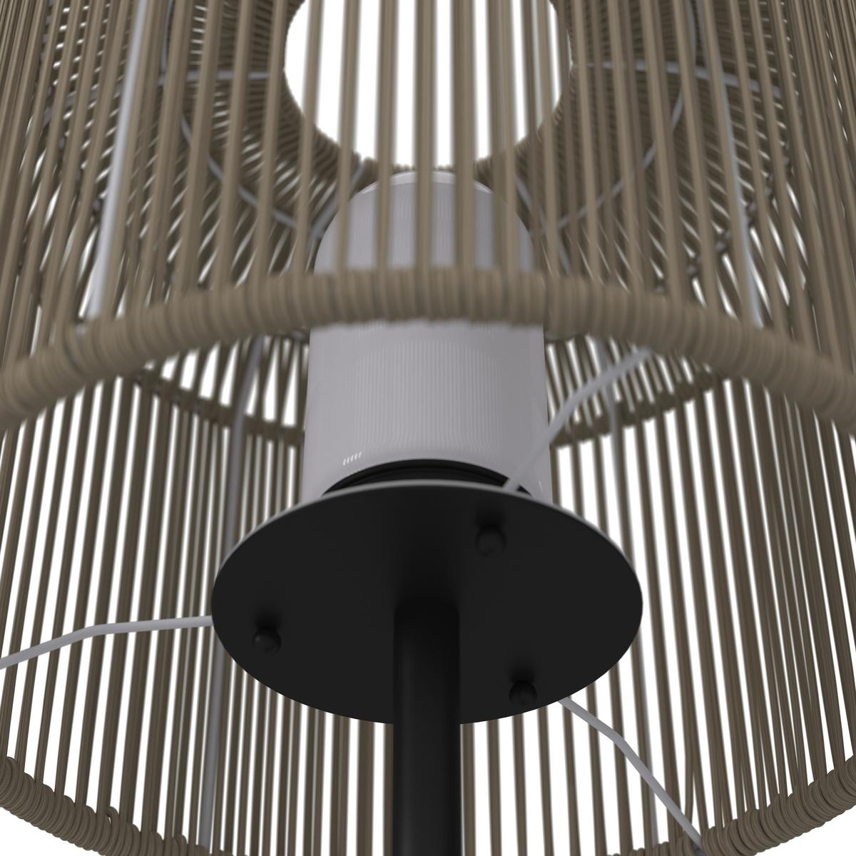 STOLNÁ LAMPA IVO - čierna/zelená, Modern, kov/plast (30/58/30cm) - Bessagi Garden