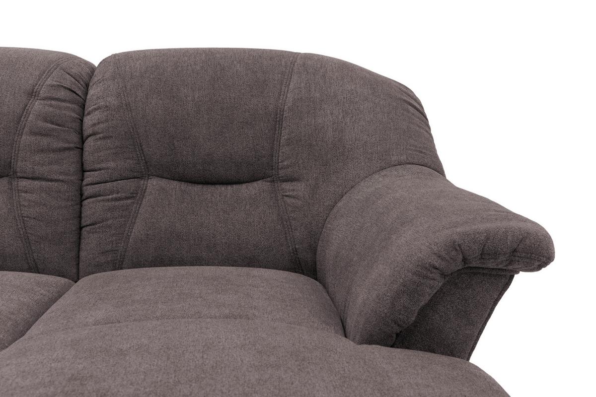Ecksofa Sarafina - Greige/Schwarz, KONVENTIONELL, Textil (232/146cm) - MID.YOU