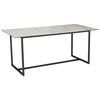 Esstisch Weiß, L: 180 cm - Schwarz/Weiß, Design, Keramik/Metall (180/90/76cm) - MID.YOU