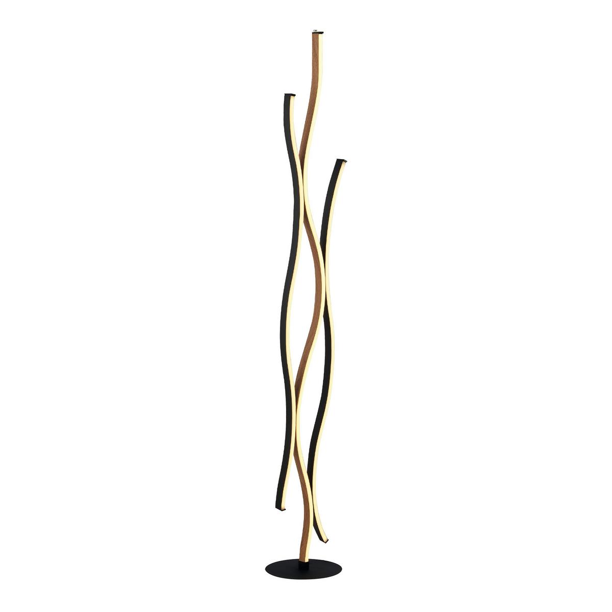 LED-Stehleuchte Eu32102-1bk - Schwarz, Design, Kunststoff/Metall (20/138.5cm)
