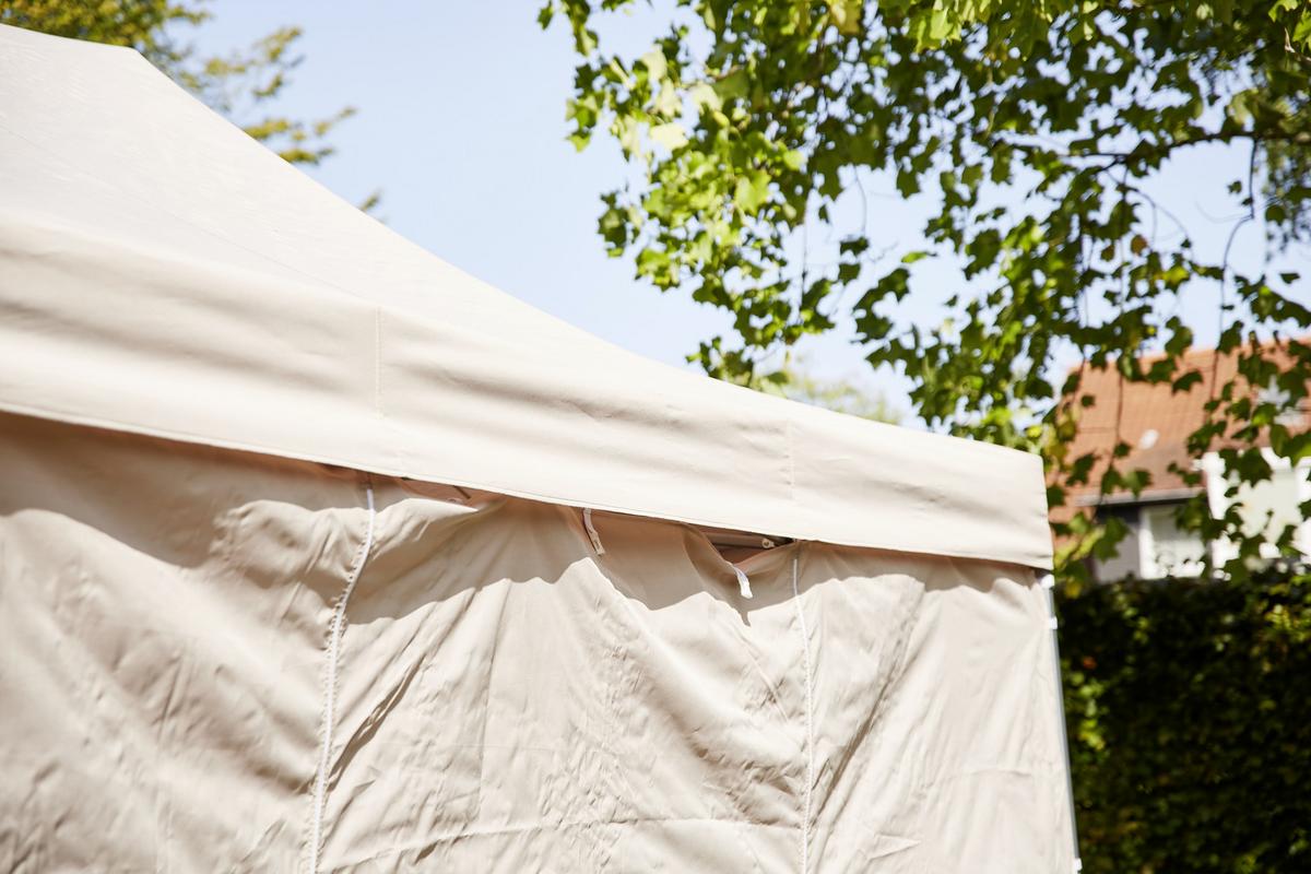 Pavillon L30551 450x300 Cm Seitenteilen + Uv-Beständig - Taupe, KONVENTIONELL, Textil/Metall (450/330/300cm) - Siena Garden