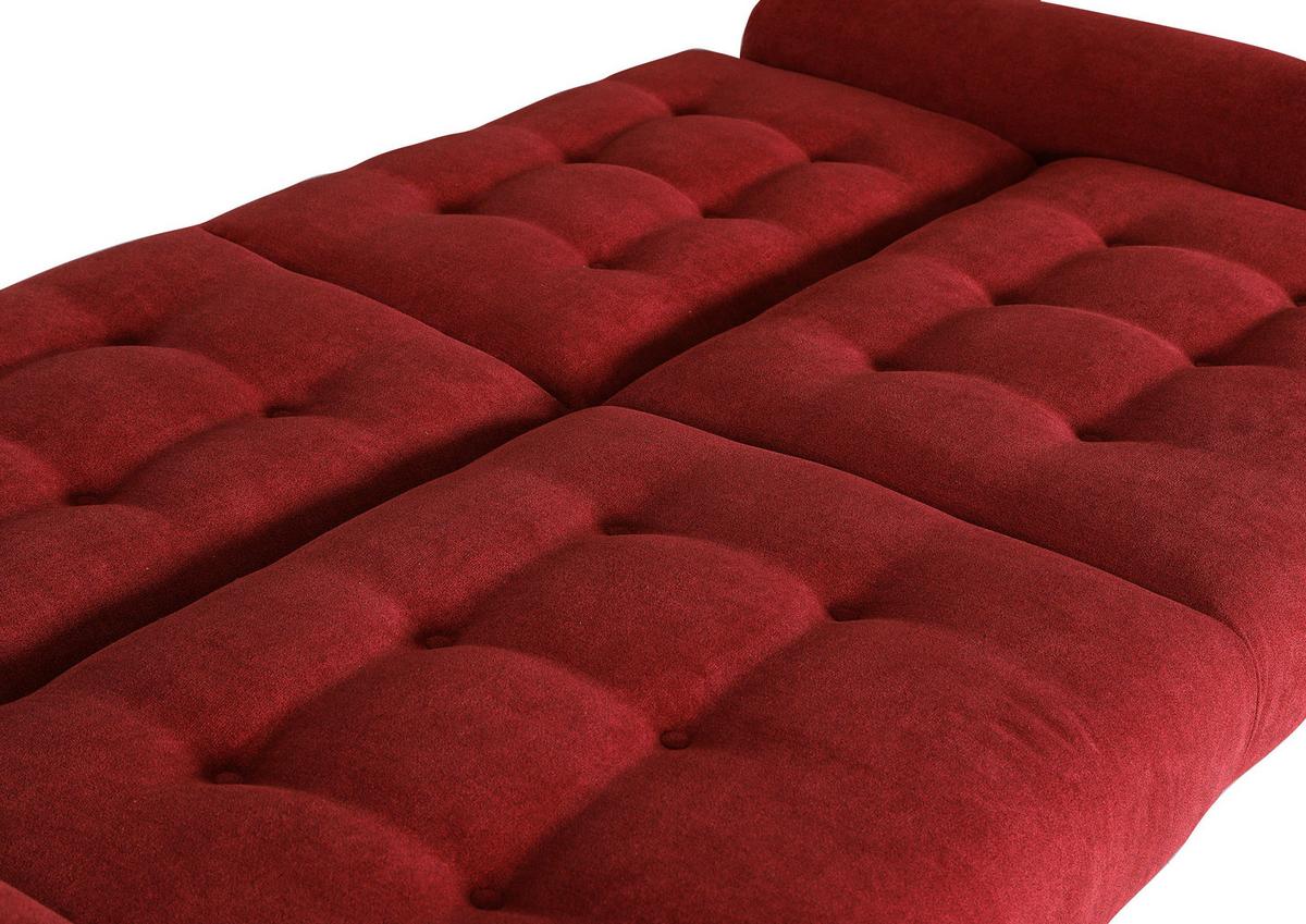 Schlafsofa Morton - Rot/Schwarz, KONVENTIONELL, Textil (230/84/95cm) - Livetastic