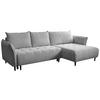 Ecksofa mit Schlaffunktion & Bettkasten Monte Carlo Grau - Hellgrau/Schwarz, Trend, Textil (290/160cm)