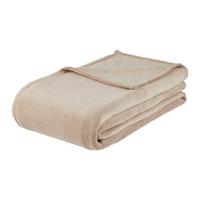 MĚKKÁ DEKA LUKAS XL - světle hnědá, Konvenční, textil (180/200cm) - Mömax