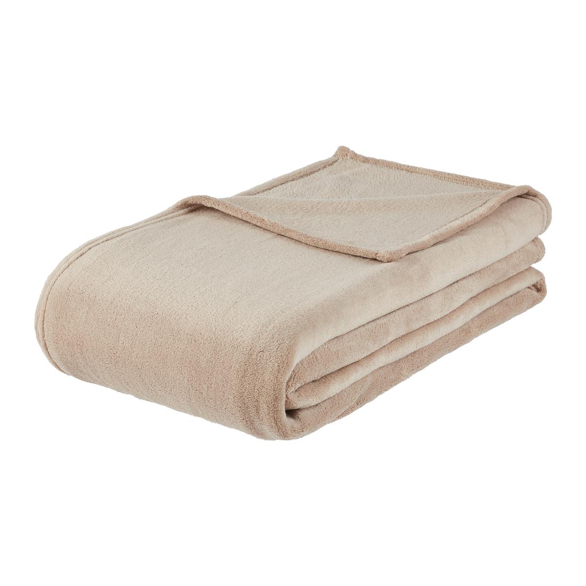 MĚKKÁ DEKA LUKAS XL - světle hnědá, Konvenční, textil (180/200cm) - Mömax