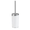 WC kefa Chris - biela/farba ušľachtilej ocele, Modern, kov/plast (9,6/37cm) - Premium Living