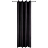 Ösenvorhang Caro - Schwarz, KONVENTIONELL, Textil (140/245cm) - Ondega