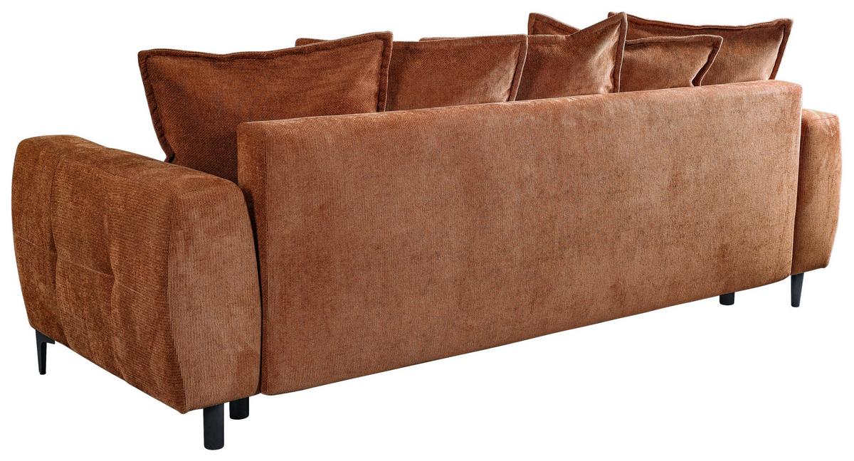 Schlafsofa Weronika Kupferfarben B: 247 Cm - Schwarz/Kupferfarben, Design, Holz/Holzwerkstoff (247/94/90cm) - MID.YOU