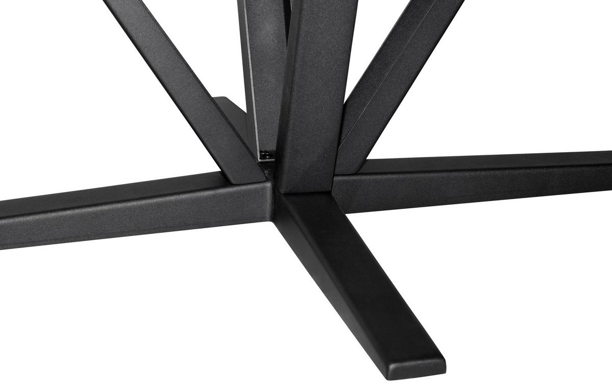 Esstisch Pim Eichefarben B: 160 cm - Eichefarben/Schwarz, MODERN, Holzwerkstoff/Metall (160/76/90cm) - MID.YOU