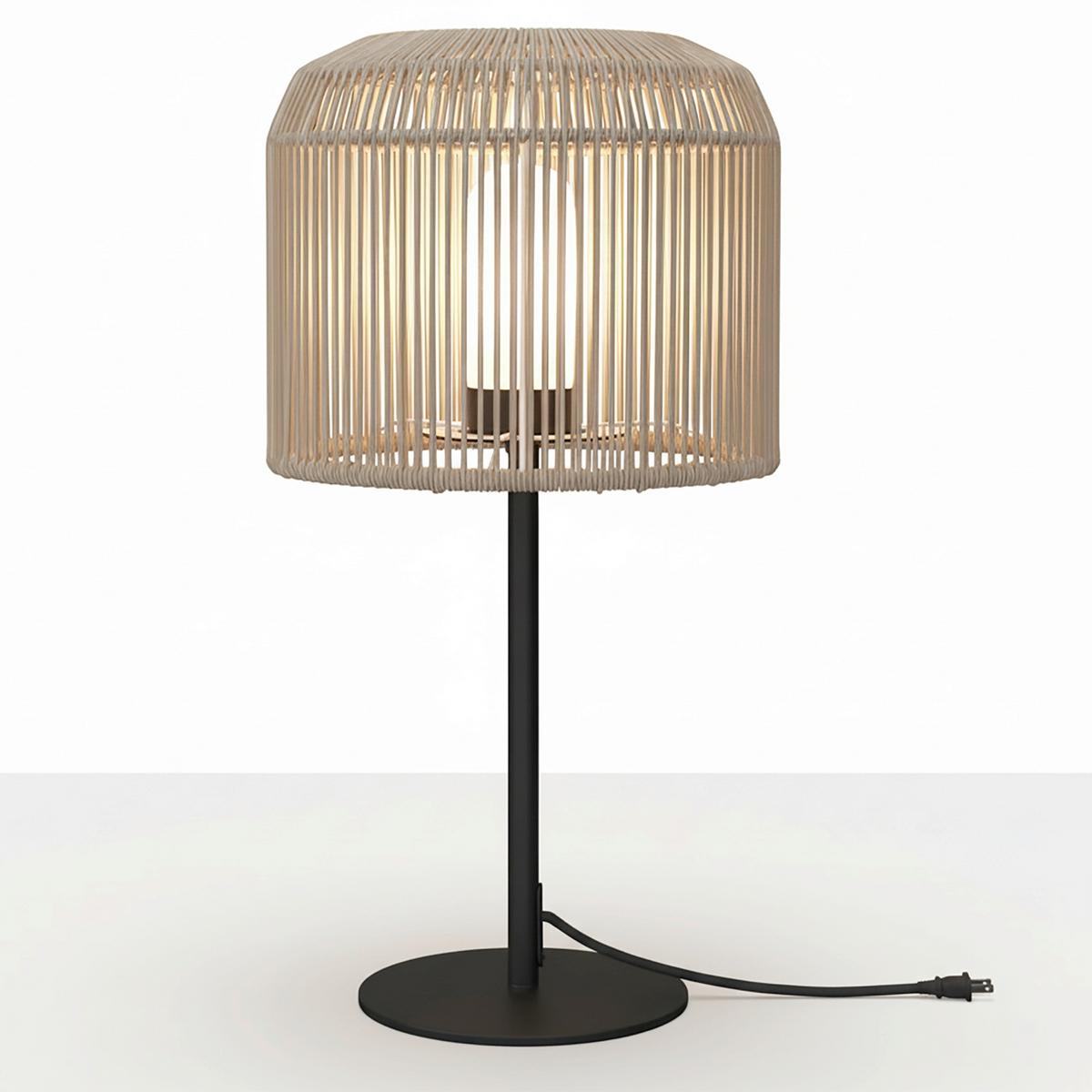 STOLNÁ LAMPA IVO - čierna/krémová, Modern, kov/plast (30/58cm) - Bessagi Garden